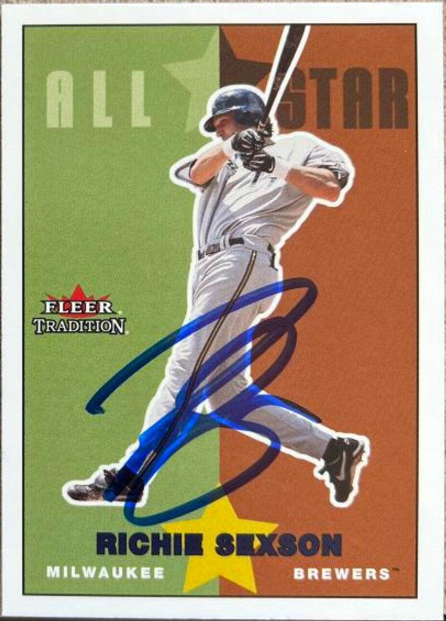 Richie Sexson Signed 2003 Fleer Tradition Update Baseball Card - Milwaukee Brewers - PastPros