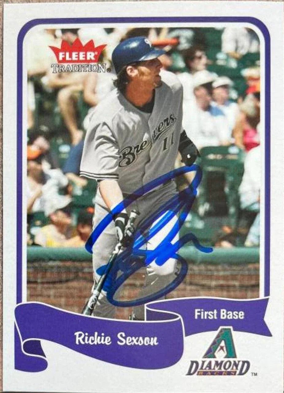 Richie Sexson Signed 2004 Fleer Tradition Baseball Card - Arizona Diamondbacks