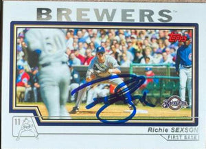 Richie Sexson Signed 2004 Topps Baseball Card - Milwaukee Brewers - PastPros