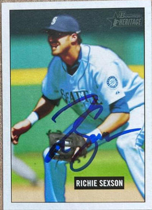 Richie Sexson Signed 2005 Bowman Heritage Baseball Card - Seattle Mariners - PastPros