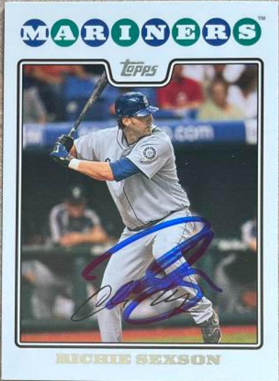 Richie Sexson Signed 2008 Topps Baseball Card - Seattle Mariners - PastPros