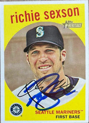 Richie Sexson Signed 2008 Topps Heritage Baseball Card - Seattle Mariners