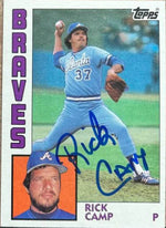 Rick Camp Signed 1984 Topps Baseball Card - Atlanta Braves - PastPros