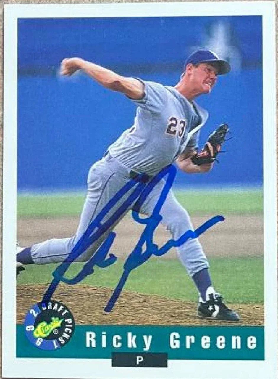 Rick Greene Signed 1992 Classic Draft Picks Baseball Card