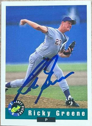 Rick Greene Signed 1992 Classic Draft Picks Baseball Card - PastPros