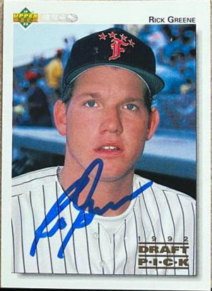 Rick Greene Signed 1992 Upper Deck Minor League Baseball Card - Detroit Tigers - PastPros