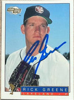 Rick Greene Signed 1993-94 Fleer Excel Baseball Card - Lakeland Tigers