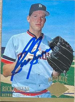 Rick Greene Signed 1994 Fleer Ultra Baseball Card - Detroit Tigers - PastPros