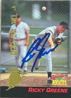 Rick Greene Signed 1994 Signature Rookies Baseball Card