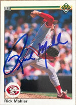 Rick Mahler Signed 1990 Upper Deck Baseball Card - Cincinnati Reds - PastPros
