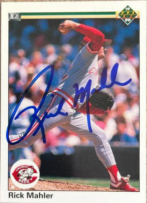 Rick Mahler Signed 1990 Upper Deck Baseball Card - Cincinnati Reds - PastPros