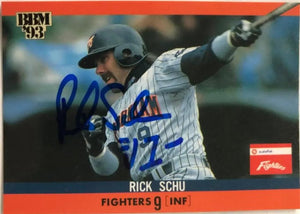 Rick Schu Signed 1993 BBM Japanese Baseball Card - Hokkaido Nippon-Ham Fighters