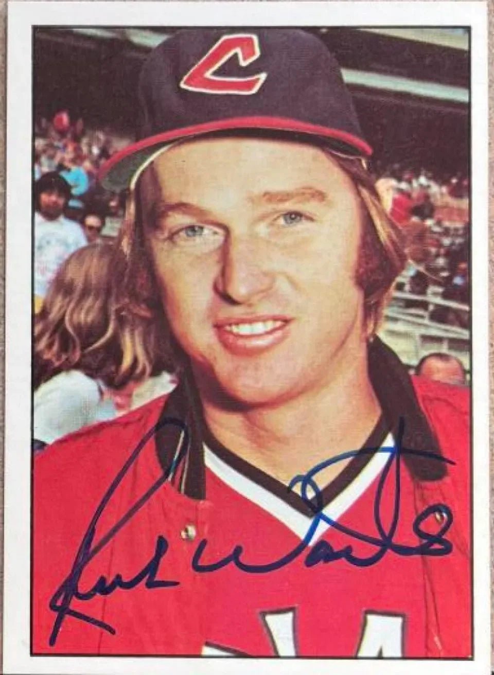 Rick Waits Signed 1976 SSPC Baseball Card - Cleveland Indians