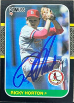 Ricky Horton Signed 1987 Donruss Baseball Card - St Louis Cardinals
