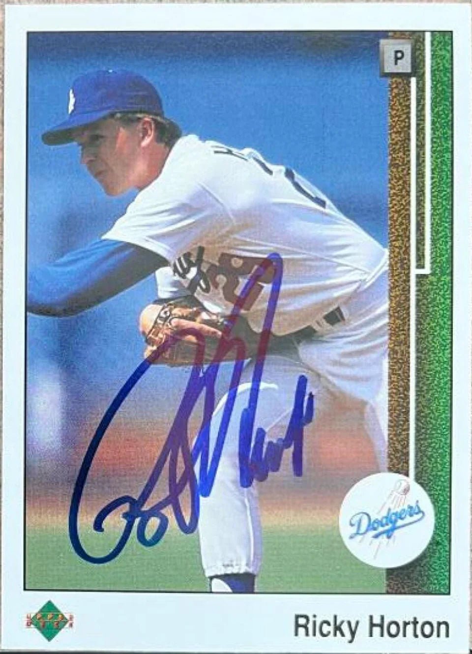 Ricky Horton Signed 1989 Upper Deck Baseball Card - Los Angeles Dodgers