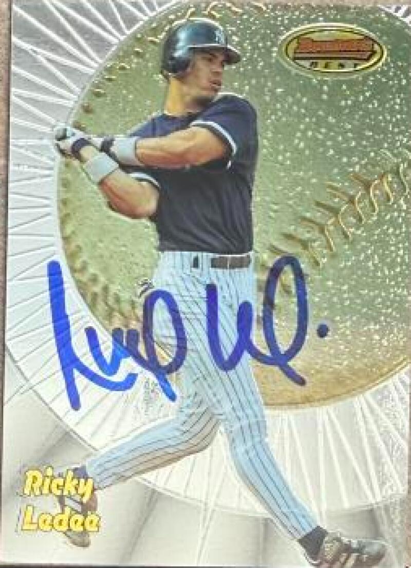 Ricky Ledee Signed 1998 Bowman's Best Baseball Card - New York Yankees #139