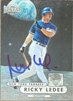 Ricky Ledee Signed 1998 Metal Universe Baseball Card - New York Yankees #43