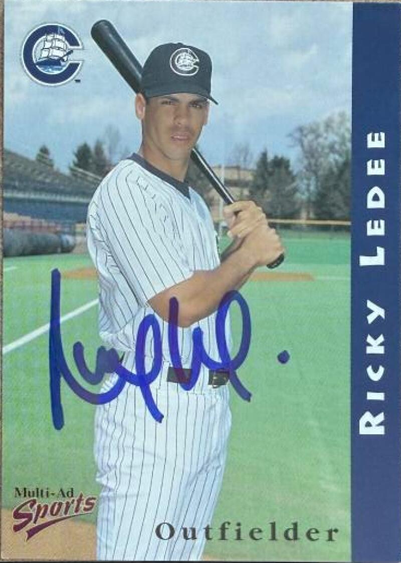 Ricky Ledee Signed 1998 Multi-Ad Baseball Card - Columbus Clippers #20