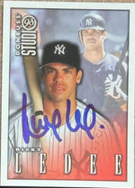 Ricky Ledee Signed 1998 Studio Baseball Card - New York Yankees #22