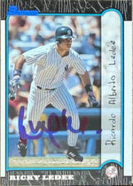 Ricky Ledee Signed 1999 Bowman Baseball Card - New York Yankees #101