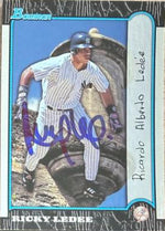 Ricky Ledee Signed 1999 Bowman International Baseball Card - New York Yankees #101