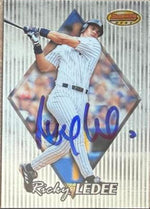 Ricky Ledee Signed 1999 Bowman's Best Baseball Card - New York Yankees #131