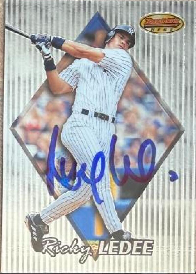 Ricky Ledee Signed 1999 Bowman's Best Baseball Card - New York Yankees #131