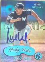 Ricky Ledee Signed 1999 Fleer Mystique Baseball Card - New York Yankees #128 PROS, SN2999