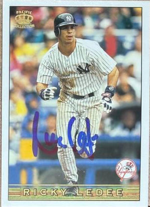 Ricky Ledee Signed 1999 Pacific Crown Collection Baseball Card - New York Yankees #191