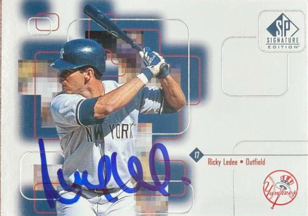Ricky Ledee Signed 1999 SP Signature Edition Baseball Card - New York Yankees #118