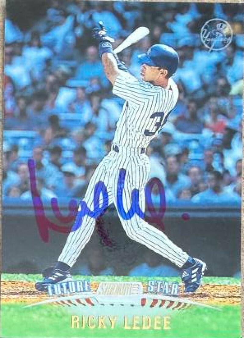 Ricky Ledee Signed 1999 Stadium Club Baseball Card - New York Yankees #354 FS, SP