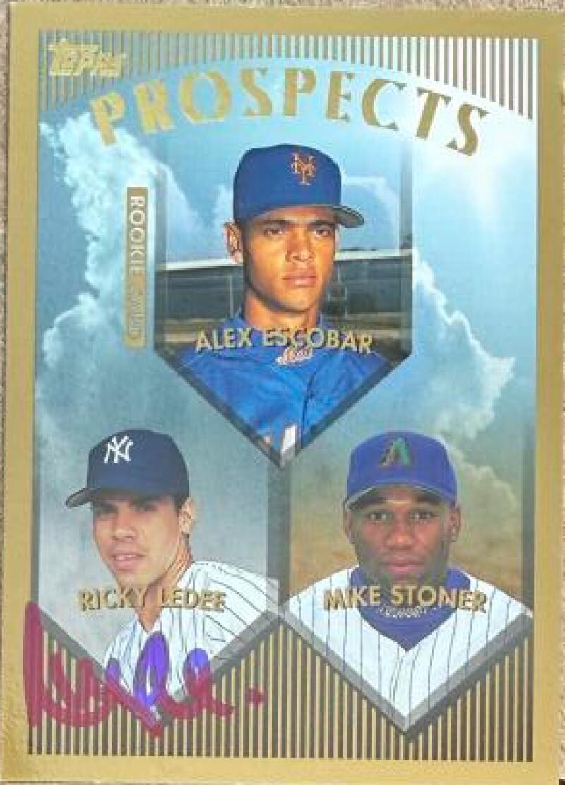 Ricky Ledee Signed 1999 Topps Baseball Card - New York Yankees #206 PROS