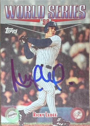 Ricky Ledee Signed 1999 Topps Baseball Card - New York Yankees #233