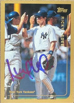 Ricky Ledee Signed 1999 Topps Baseball Card - New York Yankees #421