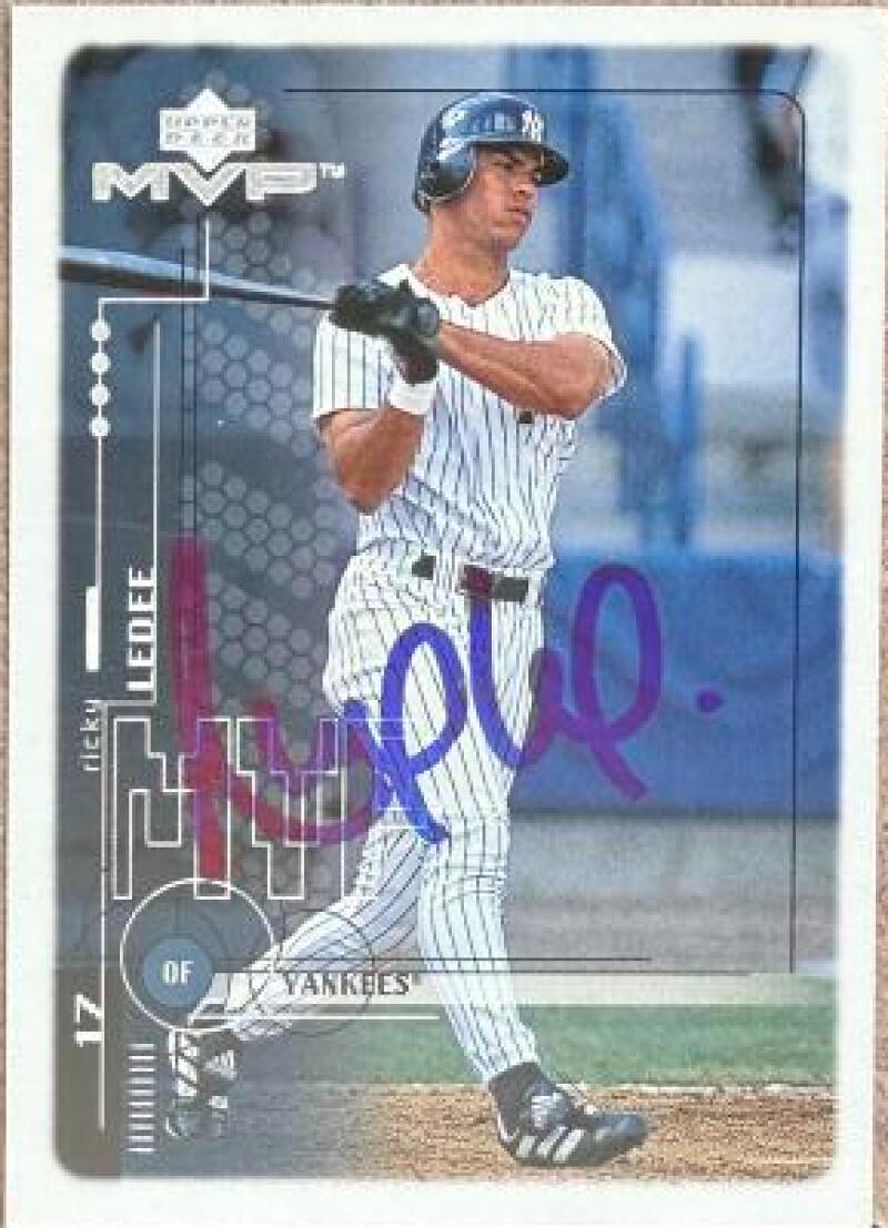 Ricky Ledee Signed 1999 Upper Deck MVP Baseball Card - New York Yankees #147