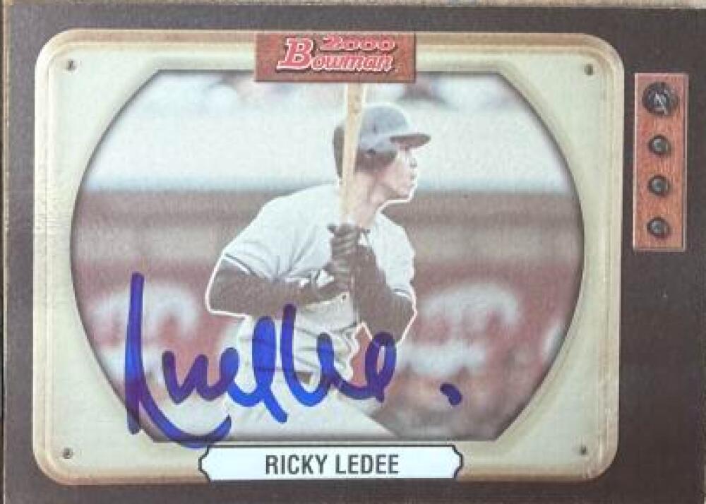 Ricky Ledee Signed 2000 Bowman Retro / Future Baseball Card - New York Yankees #73