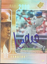 Ricky Ledee Signed 2000 SPx Baseball Card - Texas Rangers #175