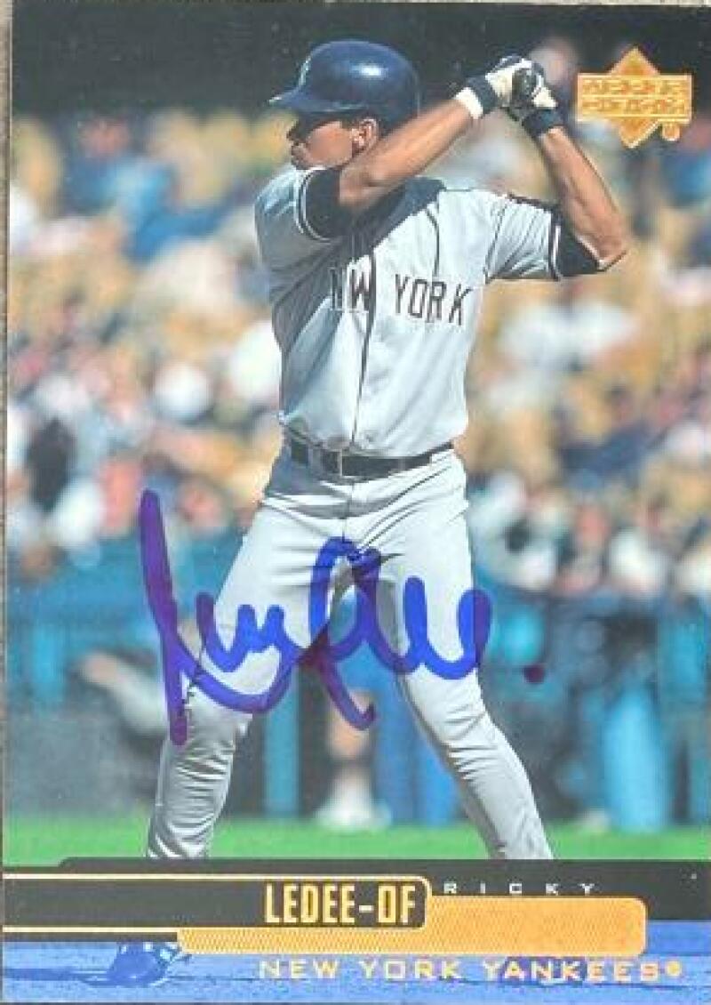Ricky Ledee Signed 2000 Upper Deck Baseball Card - New York Yankees #183