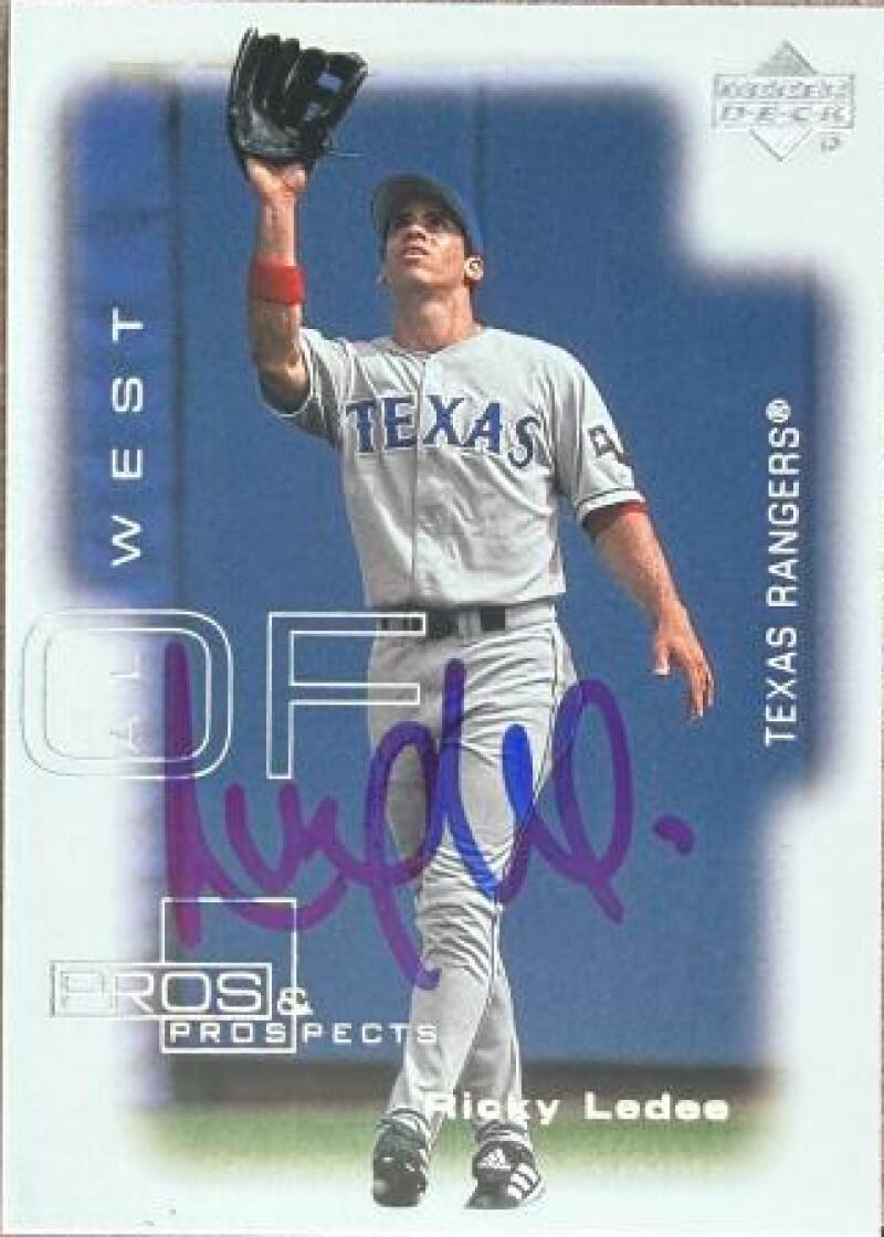 Ricky Ledee Signed 2000 Upper Deck Pros & Prospects Baseball Card - Texas Rangers #170