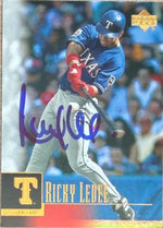 Ricky Ledee Signed 2001 Upper Deck Baseball Card - Texas Rangers #97