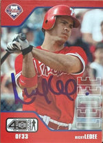 Ricky Ledee Signed 2002 Upper Deck 40-Man Baseball Card - Philadelphia Phillies #906