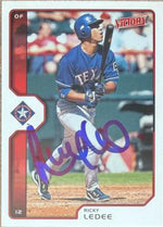 Ricky Ledee Signed 2002 Upper Deck Victory Baseball Card - Texas Rangers #130