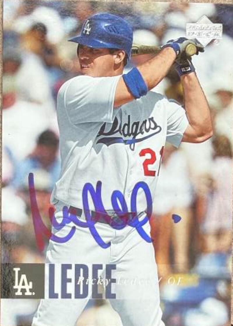 Ricky Ledee Signed 2006 Upper Deck Baseball Card - Los Angeles Dodgers #676
