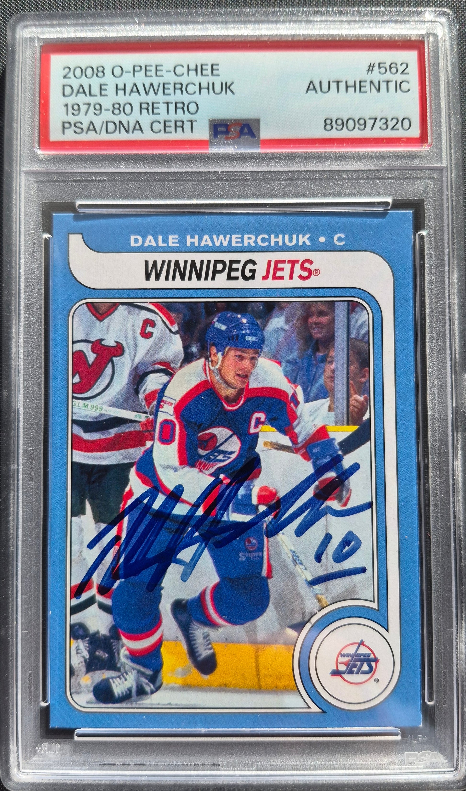 Dale Hawerchuk Signed 2008-09 O-Pee-Chee Retro Card - Winnipeg Jets - PSA/DNA
