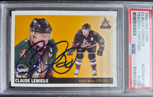 Claude Lemieux Signed 2002-03 Upper Deck Vintage Hockey Card - Phoenix Coyotes - PSA/DNA