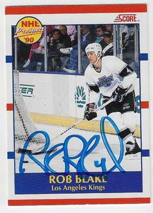 Rob Blake Signed 1990-91 Score Hockey Card - Los Angeles Kings