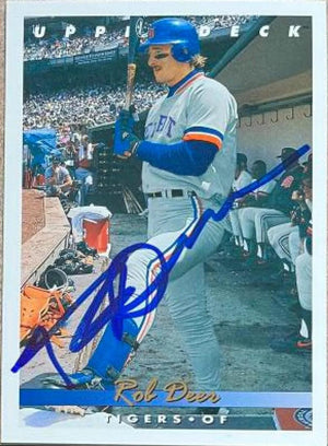 Rob Deer Signed 1993 Upper Deck Baseball Card - Detroit Tigers