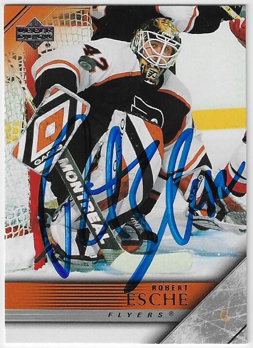 Robert Esche Signed 2005-06 Upper Deck Hockey Card - Philadelphia Flyers
