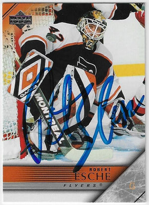 Robert Esche Signed 2005-06 Upper Deck Hockey Card - Philadelphia Flyers