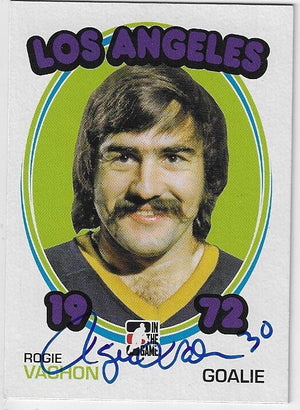 Rogatien (Rogie) Vachon Signed 2009-10 In The Game '72 Year in Hockey Card - Los Angeles Kings